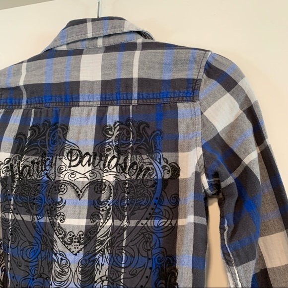 Harley-Davidson | Reversible Button Up Plaid Shirt - Picture 9 of 16